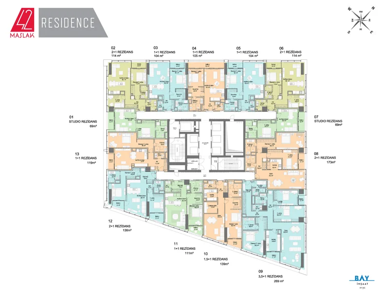 42 Maslak floor plans - 2