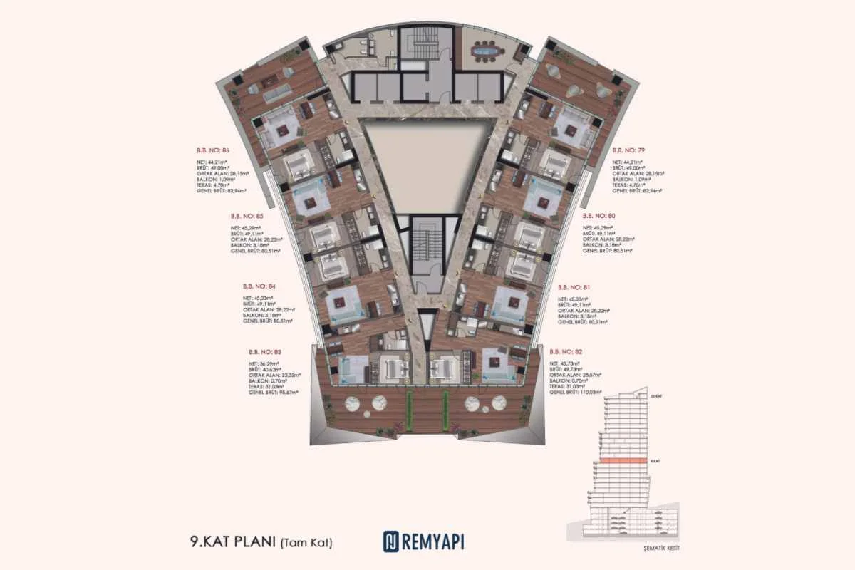 Alize Tower Kapadokya floor plans - 4
