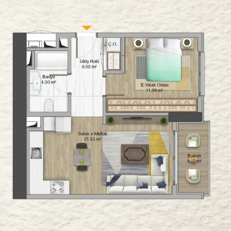 Avrupa Konutları Güneşli floor plans - 1