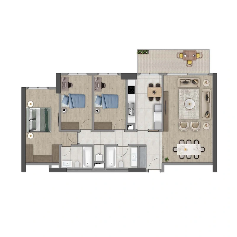 Avrupa Konutları Şişli 2 floor plans - 3
