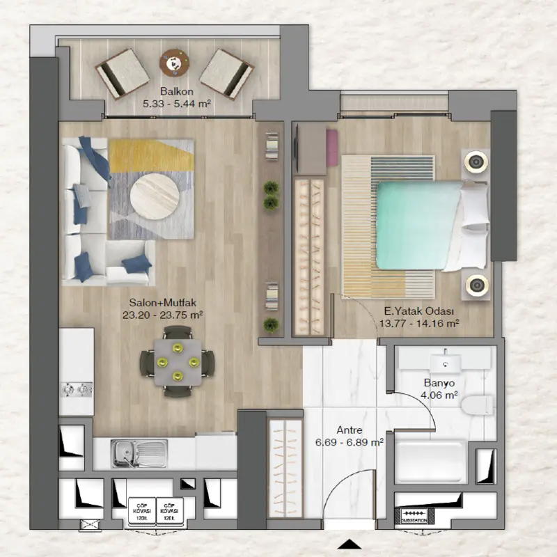 Avrupa Residence Oryapark floor plans - 1