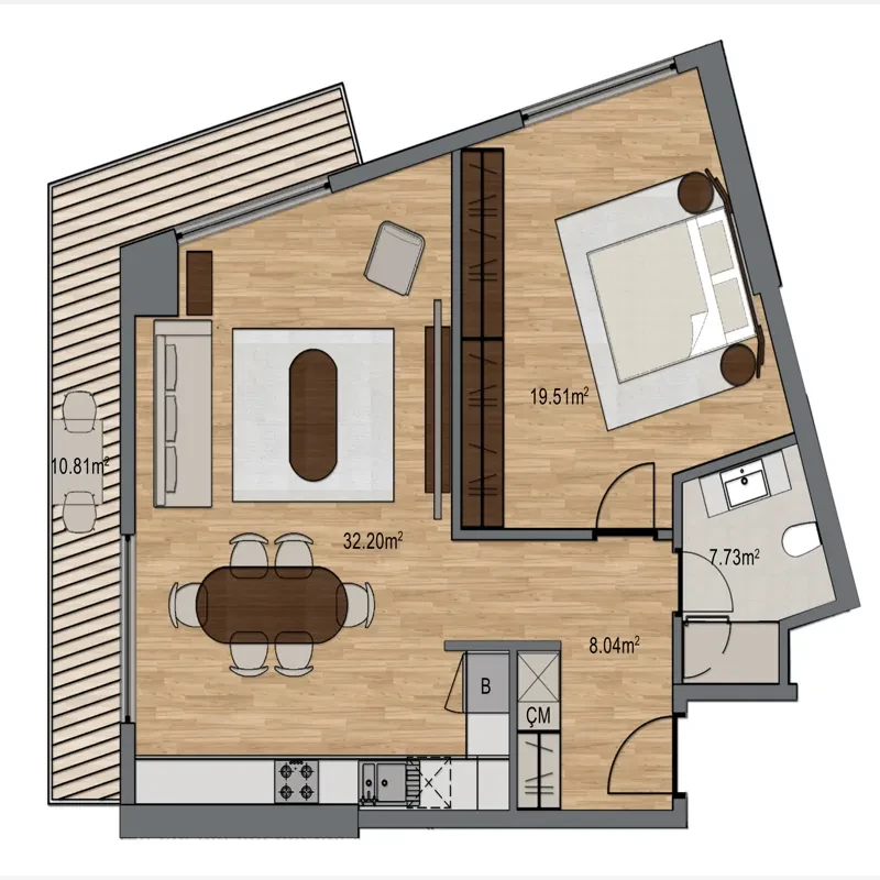 Bomonti Residences by Rotana floor plans - 1