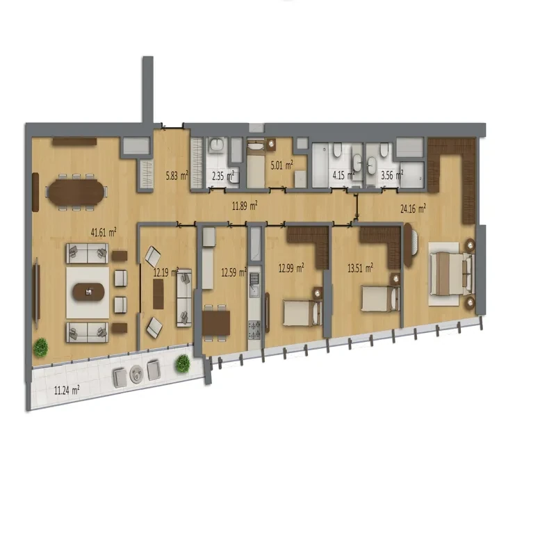 Bomonti Residences by Rotana floor plans - 4