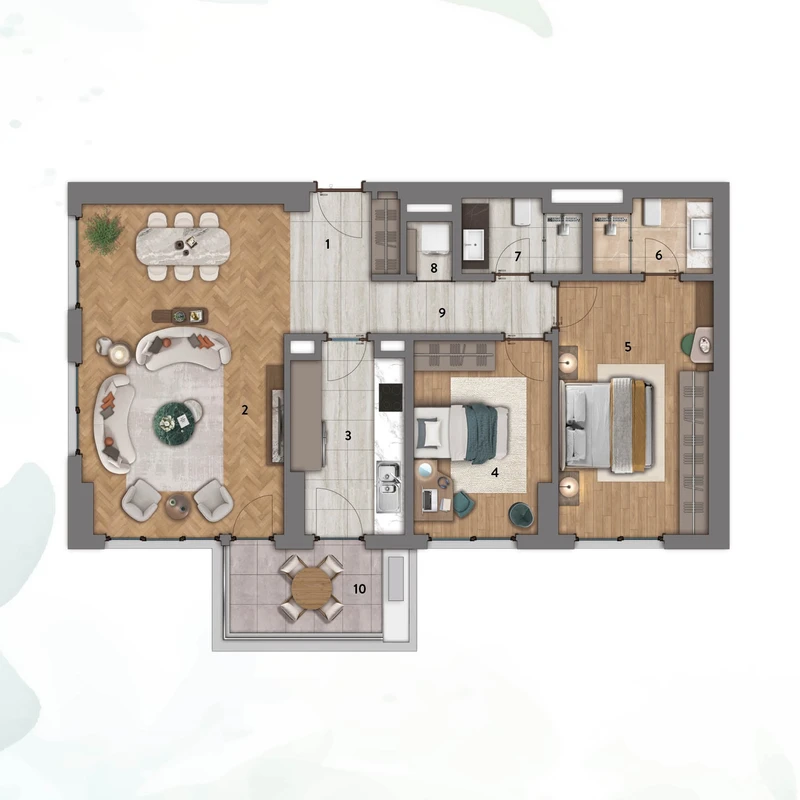 Hayat Flora floor plans - 1