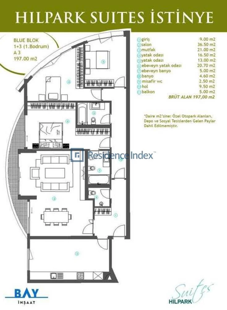 Hilpark Suites İstinye floor plans - 1