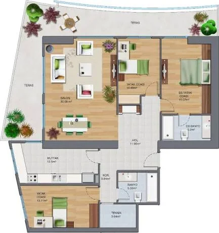 Ağaoğlu Maslak 1453 floor plans - 1