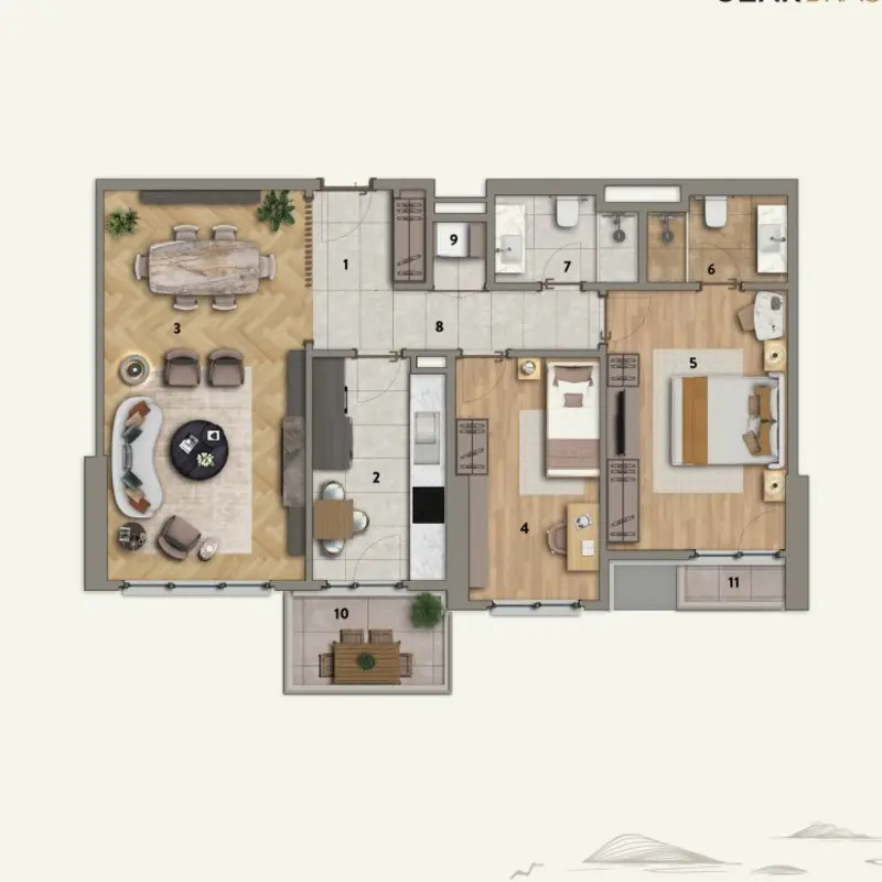 Özak Dragos floor plans - 2