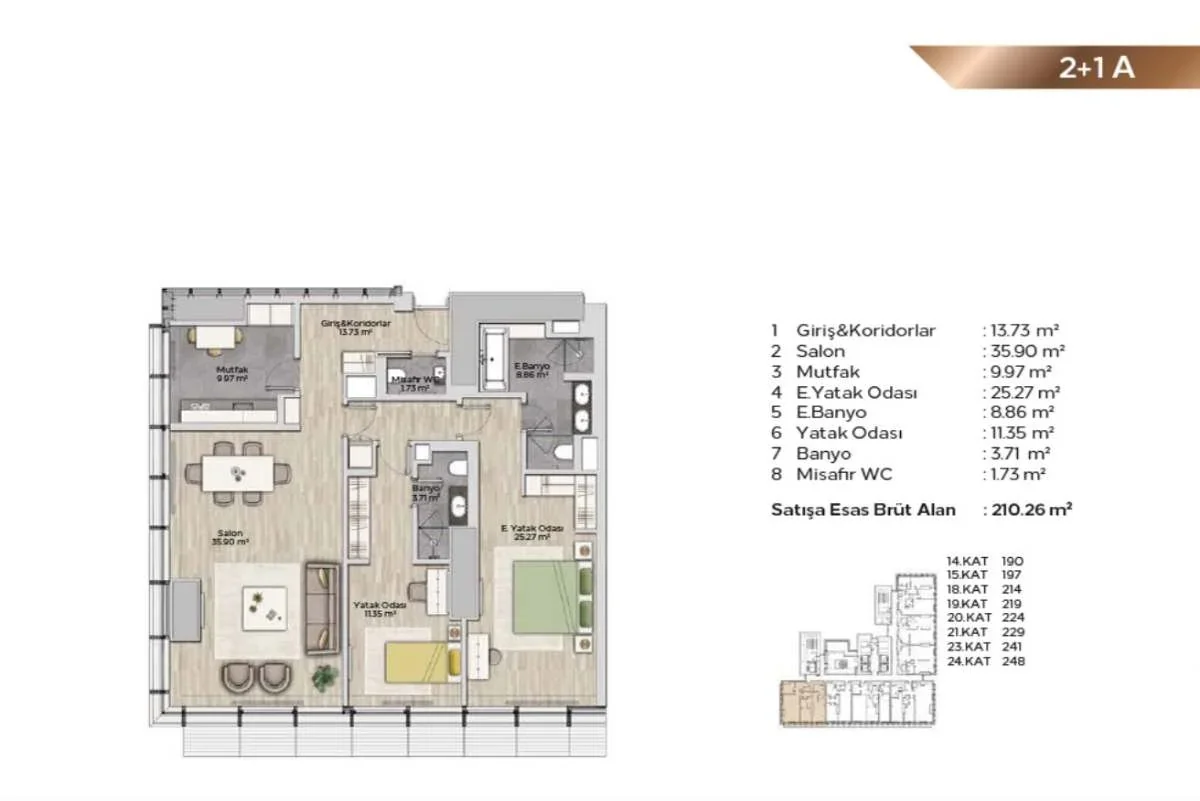 Quasar İstanbul floor plans - 3