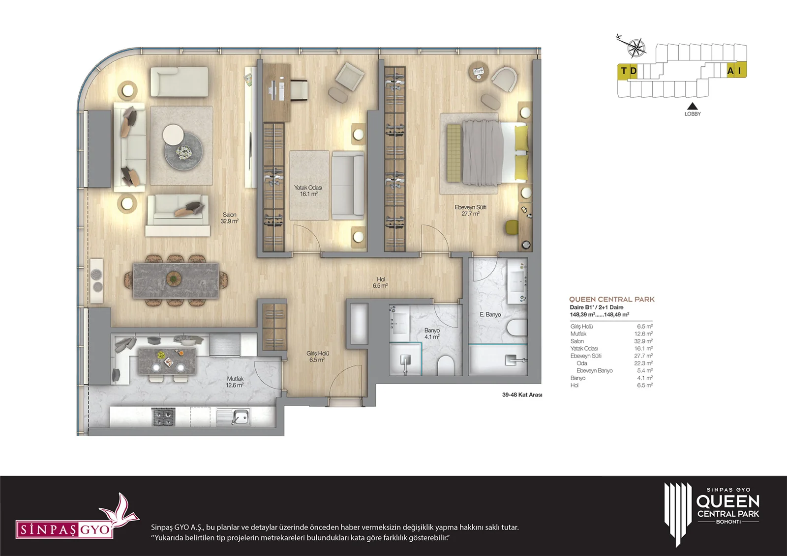 Queen Bomonti floor plans - 3