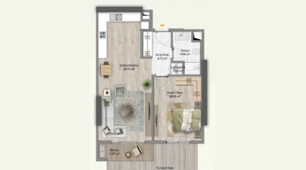 Saklı Vadi - Avrupa Konutları   plans d'étage - 1