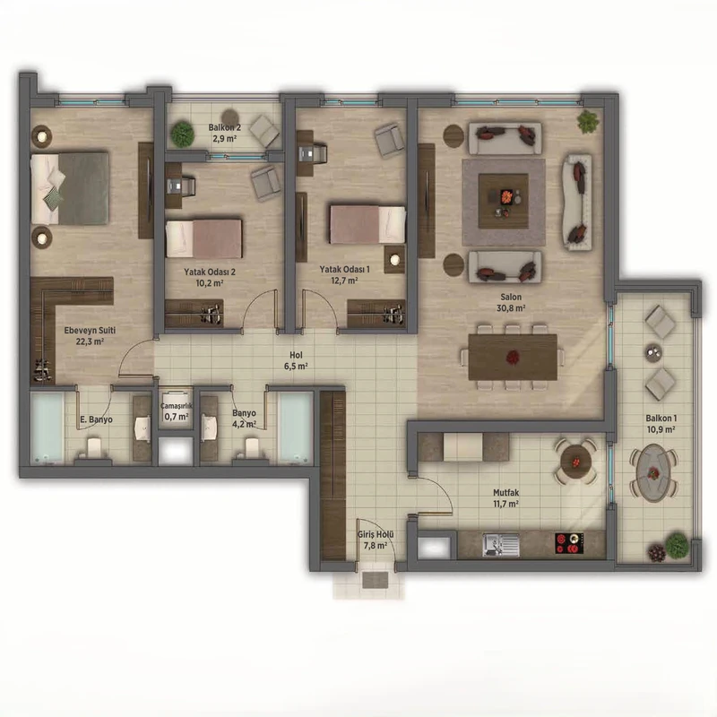 Sinpas boulevard Çankaya floor plans - 2