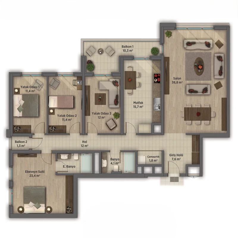 Sinpas boulevard Çankaya floor plans - 3