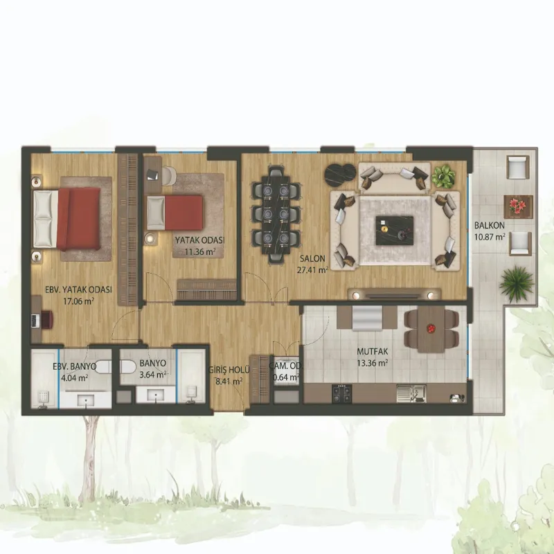 Zilal Gül Nefes Koru floor plans - 1